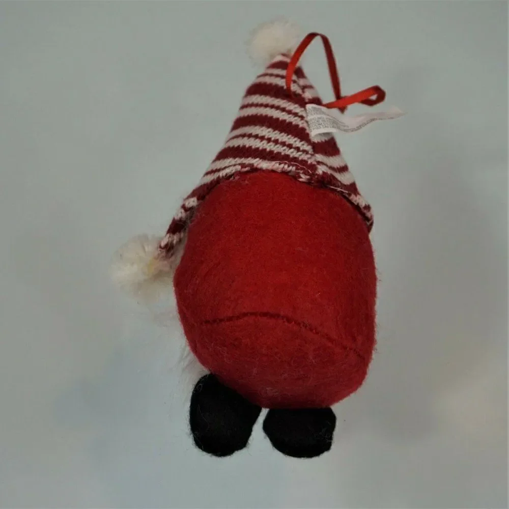 Christmas Gnome Felt Bottom Striped Knit Hat 7